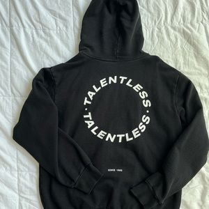 Black Talentless circle logo hoodie